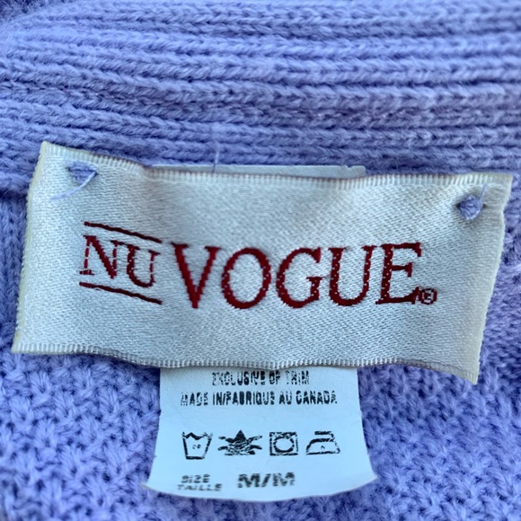 SOLD ❌ Knitted vest vintage pearl buttons size M light purple - Picture 4 of 16